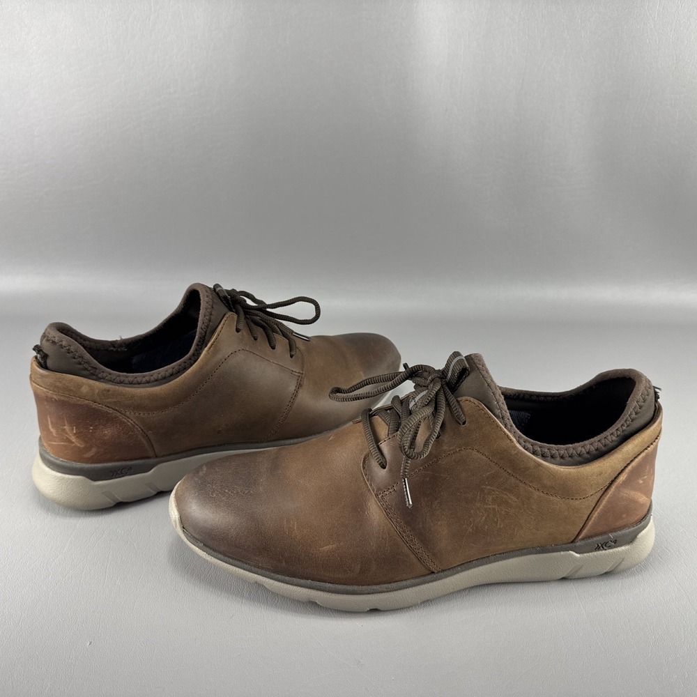 Johnston & Murphy XC4 Prentiss Shoes Mens 11 Brown Leather Waterproof Plain Toe
